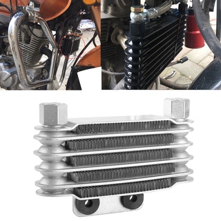 Oil Cooler หม้อน้ําคูลเลอร์น้ํามันเครื่องยนต์ 5 แถวสําหรับ 125-250CC รถจักรยานยนต์รถ Atv