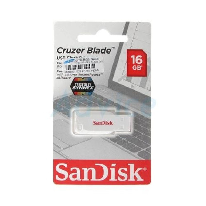 SanDisk Flash Drive 16GB CRUZER BLADE (SDCZ50C) White