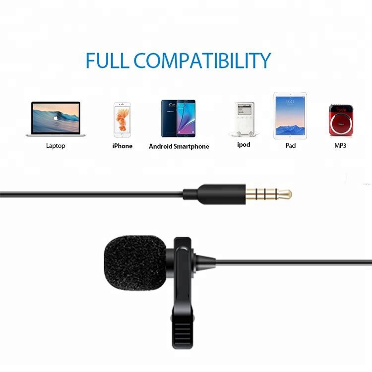 ไมค์ไลฟ์สด รุ่น U-1(หัวแจ็ค 3.5mm) สำหรับหนีบปกเสื้อ เหมาะสำหรับใช้งาน ไลฟ์สด/ทำคลิป