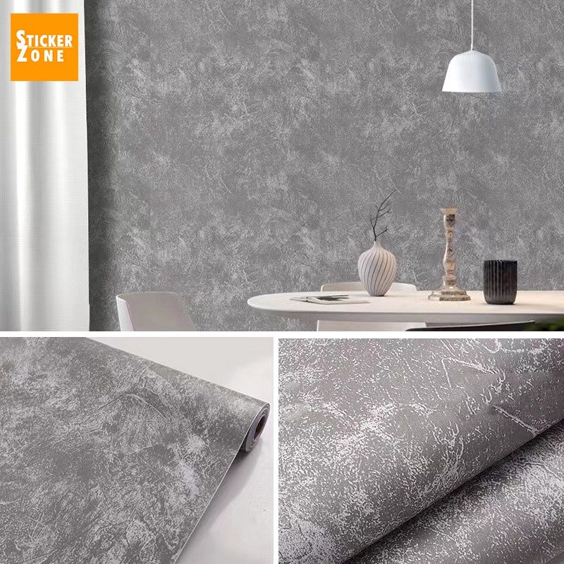 วอลเปเปอร์ติดผนัง ลายลอฟท์ รุ่นประหยัด ขนาด0.45x10เมตร มีกาวในตัว วอลเปอร์ลายปูนเปลือย สติกเกอร์ติดผนังลายปูน ลายปูนฉาบ - รูปที่ 2