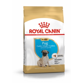 Royal Canin Pug Puppy อาหารสุนัขแบบเม็ด สำหรับลูกสุนัขพันธุ์ปั๊ก หมดอายุ 10/2023