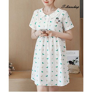 ชุดเดรสลายนกHUMMINGBIRD ไซส์ M L XL อก34-40