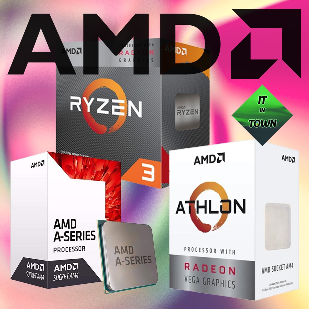 CPU AM4 AMD ATHLON 3000G 3.5 GHz / Ryzen 3 3200G 3.6GHz  ( CPU ซีพียู ) ประกัน 3 ปี