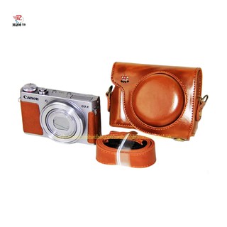 เคสกระเป๋าใส่กล้อง หนัง Pu พร้อมสายคล้องไหล่ สําหรับ Canon G9Xii G9X Mark ii