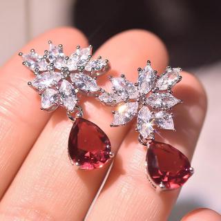 ต่างหู Cubic Zirconia เครื่องประดับสำหรับงานแต่งงาน