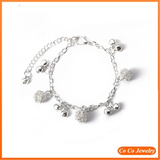 Cocojewelry เกาหลี กลวง กระดิ่ง พู่ จี้ สร้อยข้อมือ