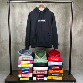 Supreme BOX LOGO (ดำS, ส้ม น้ำตาล L พร้อมส่ง) Hoodie Oversize (รีวิวจากสินค้าจริง)