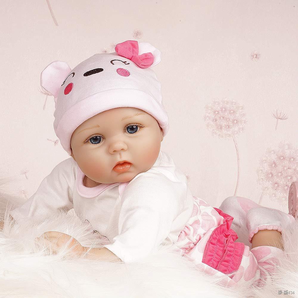 55cm Reborn Baby Doll Girl 2 Outfits Silicone Vinyl Newborn Bebe Reborn Surprise Gifts Kids Toys Cute Light Pink And Dar Shopee Thailand