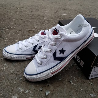 รองเท้าคอนเวิร์ส CONVERSE STAR PLAYER OX WHITE 14-4151CWW ดาวบั้ง พร้อมส่ง