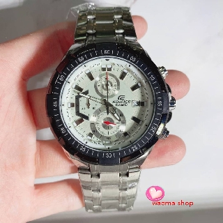 CASIO EDIFICE - งานมิลเลอร์ สายเลส คลิ๊กล็อค หน้าโคโนกราฟ 3วง ใช้ได้จริง Code:W6D130763