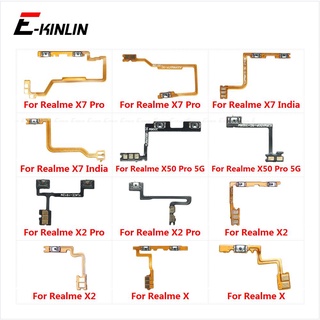 อะไหล่ปุ่มสวิตช์เปิดปิด ควบคุมระดับเสียง สายเคเบิ้ลอ่อน สําหรับ OPPO Realme X X2 X50 X7 Pro