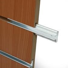B134-244 รางอลูมิเนียมฝังผนัง Slat Wall(ผนังเกล็ด) ยาว 2.4 เมตร