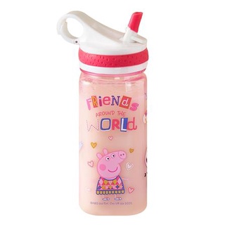 [พร้อมส่ง] HomeDoDee กระบอกน้ำเด็ก PEPPA PIG SPORT 500 มล. สีชมพู ขวดน้ำ กระบอกน้ำ กระบอกใส่น้ำ