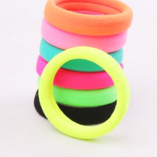 Explosion style Korean fluorescent hair ring, popular candy color hair ring, seamless hair rope, new Korean hair accessories