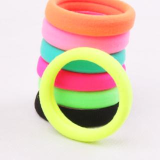 Explosion style Korean fluorescent hair ring, popular candy color hair ring, seamless hair rope, new Korean hair accessories