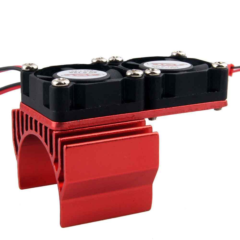 Aluminum Heat Sink DC5V Dual Fan Cooling For HSP Models 540/550 Motor (3650)