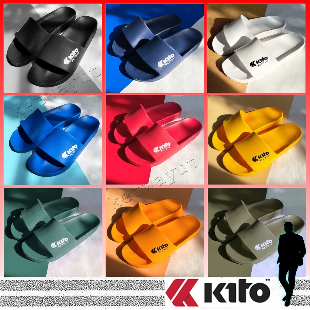 รองเท้าแตะแบบสวมผู้ชาย รองเท้าแตะผู้ชาย kito AH98