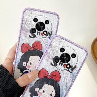 New เคสโทรศัพท์ Huawei Honor X9 5G X8 X7 Nova 9 SE Nova9 Honor50 Soft Case Matte Cartoon Creative Oil Painting Cute Snow White Princess Cover Camera Lens เคส Honor X9 Nova9SE