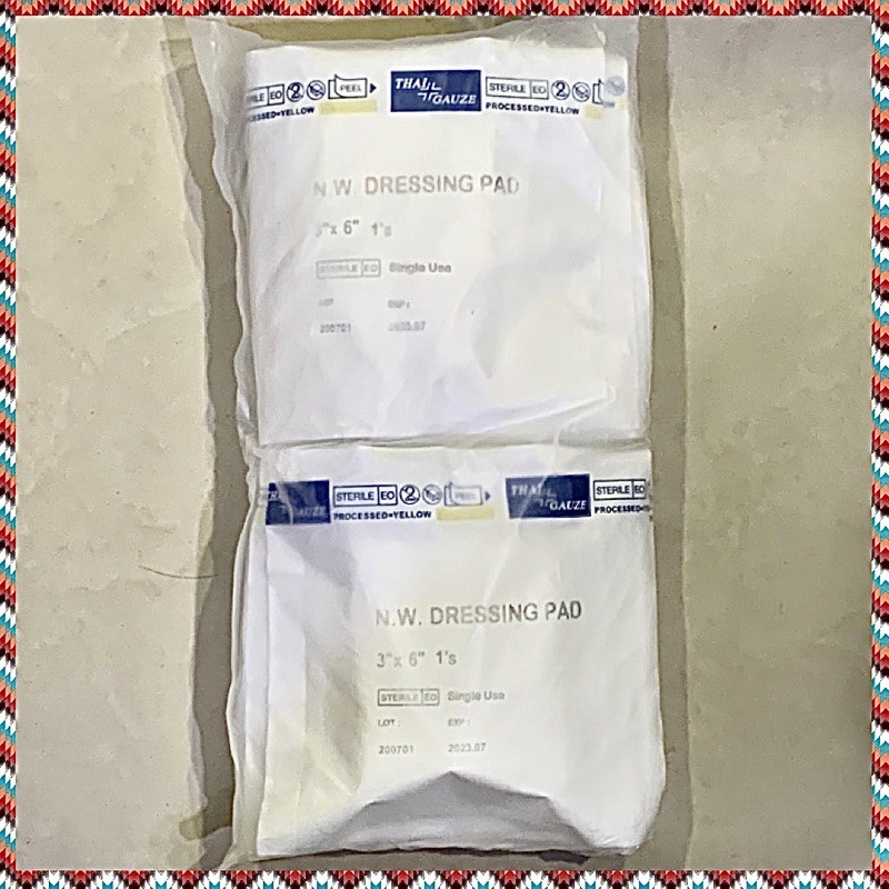 (10 ซอง) ผ้าก๊อซฆ่าเชื้อ 3*6 นิ้ว Gauze Pad sterile / Top Dressing Pad Sterile / ผ้าก๊อส สำลีแผ่น Th