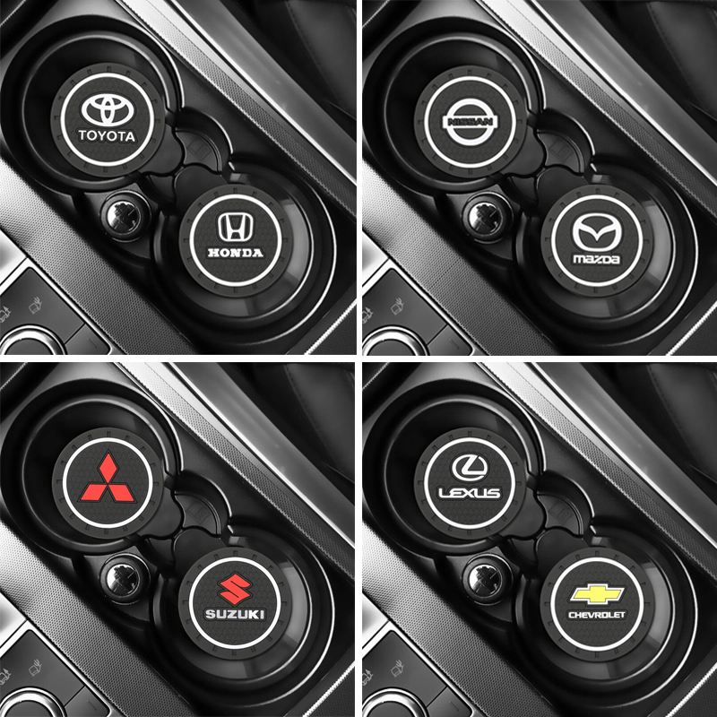 รถ Coaster ยาง Anti-Slip Pad Coaster น้ํา Coaster เหมาะสําหรับ Toyota Honda Nissan Mazda BMW Lexus ภายในรถอะไหล่