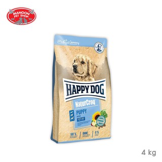 [MANOON] HAPPY DOG NaturCroq Puppy 4kg อาหารลูกสุนัขทุกสายพันธุ์สูตรเนื้อสัตว์ปีกและเนื้อปลา