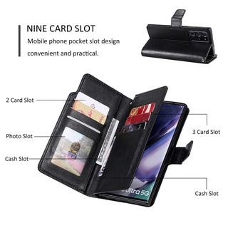 Case Samsung Galaxy note10 Lite S7 Edge เคส Note8 Note9 Note20 Ultra A52 A52s 5G Flip Cover Leather Wallet Slots Silicone Stand Card Pocket  เคสฝาพับ เคสหนังเคสโทรศัพท์หนังฝาพับพร้อมช่องใส่บัตรสําหรับ SamsungGalaxy S7Edge Note 8 20 9 10 Plus เคสฝาพับ