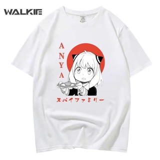 Walkie เสื้อยืด พิมพ์ลายการ์ตูนอนิเมะ SPY X FAMILY Anya Foger สไตล์ฮิปฮอป เหมาะกับฤดูร้อน สําหรับผู้ชาย และผู้หญิง