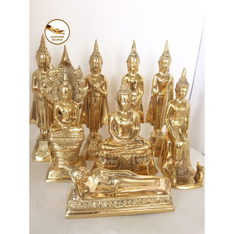 พระประจำวัน เนื้อทองเหลืองแท้ ขัดเงา หน้าตัก 3" งานสวย ราคาย่อมเยา