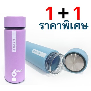 กระบอกใส่น้ำ แก้วหนา 3 มิล- 1 แถม 1