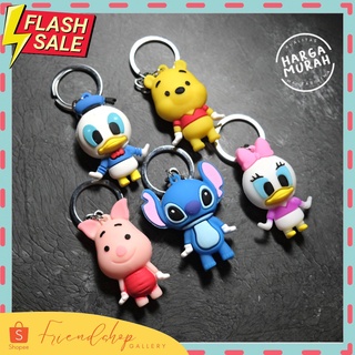 พวงกุญแจ ลายตัวละคร POOH &amp; PIGLET DONALD &amp; DAISY DUCK STITCH ราคาถูก อุปกรณ์เสริมกระเป๋า