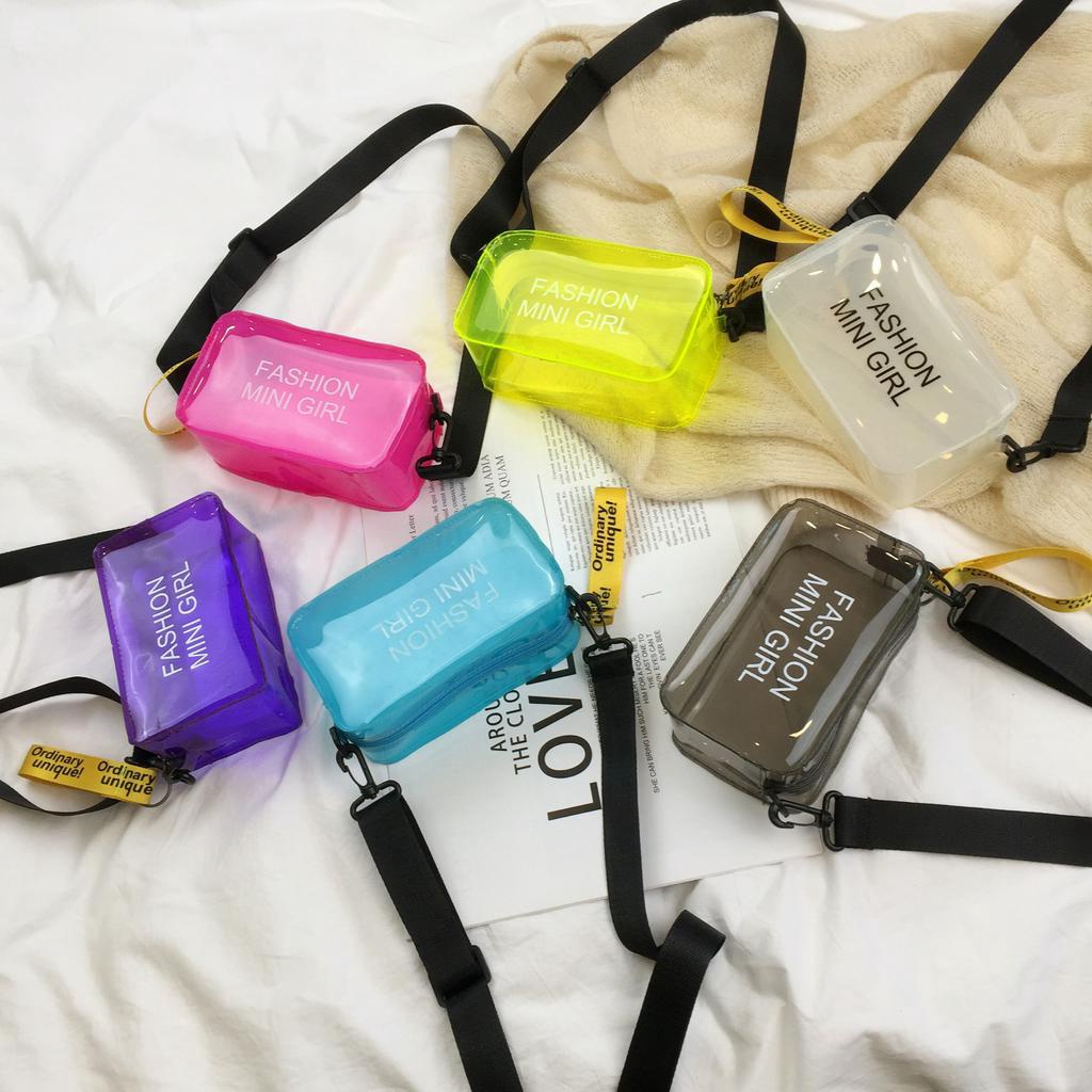 1 PC แฟชั่นและ Casual PU หนังฤดูร้อน Mini โปร่งใสตกแต่งกระเป๋าเยลลี่สําหรับผู้หญิง Crossbody กระเป๋าสําหรับ Commuting/Travel