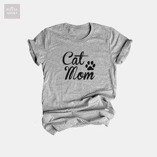 Cat mom เสื้อยืดลาย แม่แมว เสื้อยืดคนรักแมว เสื้อยืดน่ารักๆ ไซส์ S - XXL