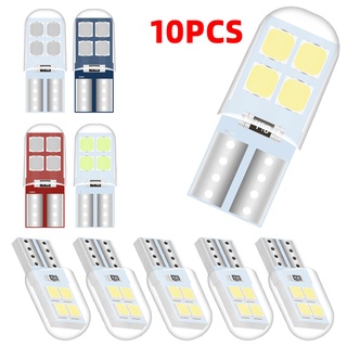 หลอดไฟ Led W5W T10 3030 8SMD 6000K 168 194 สําหรับติดป้ายทะเบียนรถยนต์ 10 ชิ้น