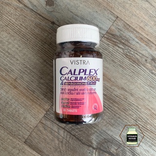 Vistra Calplex Calcium 600 mg &amp; Menaquinone-7 Plus (วิสทร้า แคลเพล็กซ์ แคลเซียม 600 มก. แอนด์ มีนาควิโนน-7 พลัส) 30 เม็ด