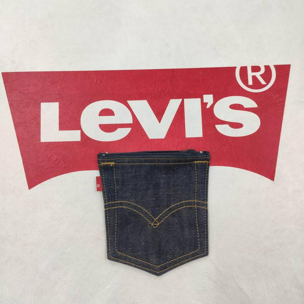 กระเป๋าสตางค์ ผ้ายีนส์ เอนกประสงค์ สำหรับใส่ธนบัตร เศษเหรียญ Levi's Iconic Pocket