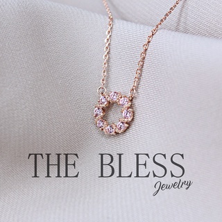 The Bless Jewelry สร้อยคอเงิน 92.5% 💰  ชุบทอง Pink Gold เเท้ งานเกาหลี 100% 🔥พร้อมส่ง!!🔥  (TB-NK42511)