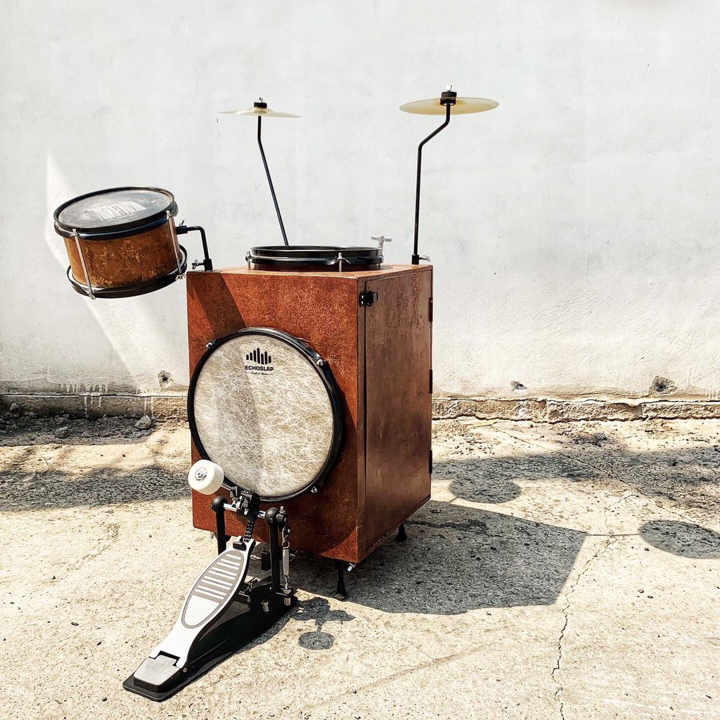 กลองชุด กลองคาฮอง กลอง Cajon Box Set (รวมกระเดื่อง + แฉ) การผสมผสานของคาฮองกับกลองชุด  เล็กสะดวก พกพ