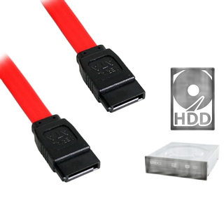 cable sata2.0 สายฮาร์ดดิส สาย Sata 2.0 ยาว 30cm ใช้เชื่อมต่อ HDD,DVD-RW