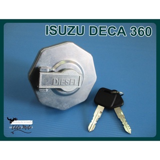 ISUZU DECA 360 FUEL TANK CAP CHROME &amp; KEY SET  // ฝาถังน้ำมัน รถอีซูสุ ชุบโครเมี่ยม พร้อมลูกกุญแจ สินค้าคุณภาพดี