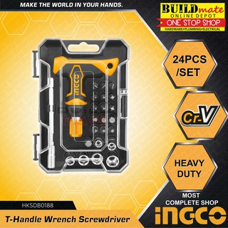 ชุดไขควง/ลูกบล็อค 24 ชิ้น24PCS T-handle wrench screwdriver set