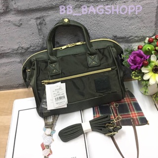 ANELLO NYLON 2 WAY MINI BOSTON BAG 2017 (outlet) สี Khaki