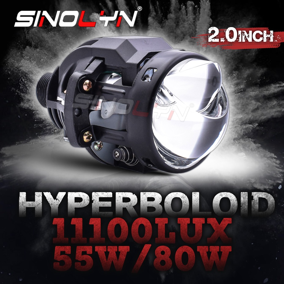 เลนส์โปรเจคเตอร์ ไฮเปอร์โบลอยด์ Bi LED 2.0 นิ้ว อุปกรณ์เสริม สําหรับไฟหน้ารถยนต์ รถจักรยานยนต์ H7 H4