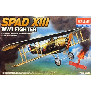 โมเดลเครื่องบิน Academy Model 1/72 AC12446 SPAD XIII WWI FIGHTER