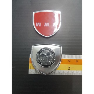 Logo Amg งานเหล็ก ขายเป็นคู่ 4 cm เงิน