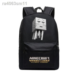 กระเป๋าเป้การ์ตูนCartoon backpack♕♣Minecraft กระเป๋านักเรียน endman เกมสีดำอะนิเมะกระเป๋าเป้สะพายหลังชายและหญิงกระเป๋าเ