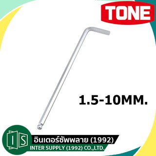 TONE BL SERIES ประแจหกเหลี่ยมยาวหัวบอล 1.5-10MM. |  BL-1.5 BL-02 BL-2.5 BL-03 BL-04 BL-05 BL-06 BL-08 BL-10