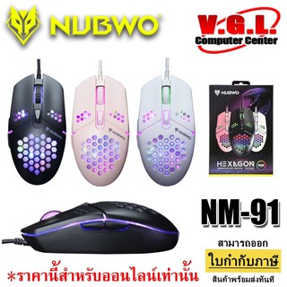 NM-91M HEXAGON GAMING MOUSE เมาส์เกมมิ่ง