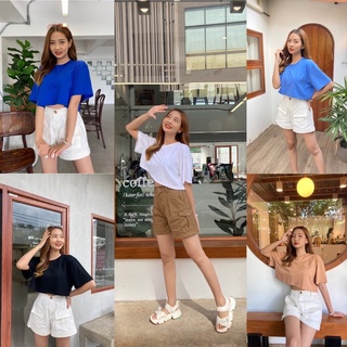 🌻Crop top🌻- blue-white-black-fluffy blue-caramel-