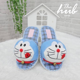 รองเท้า Slipper Doraemon ลายตาราง