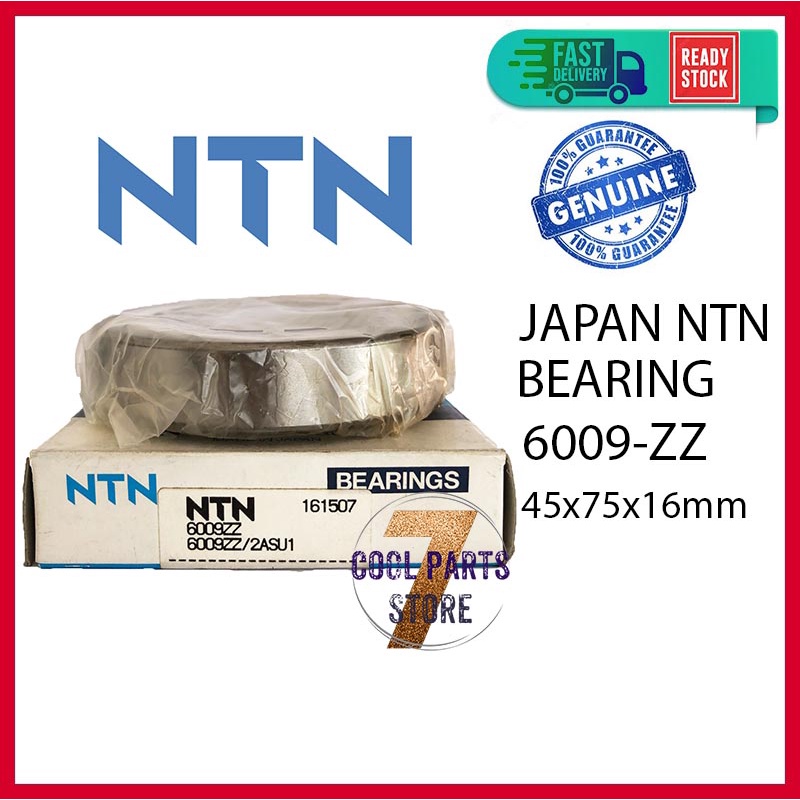 6009 ZZ NTN Japan Bearing 6009-ZZ (45 X 75 X 16mm)